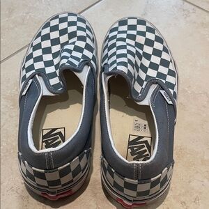 Vans Checkered Slip-On Sneakers - green  and White